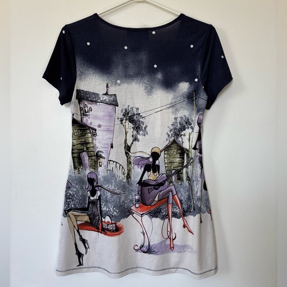 🎉4/30$🎉 Bali Vintage Artistic Print Tee - Fits Size Medium - Picture 4 of 4